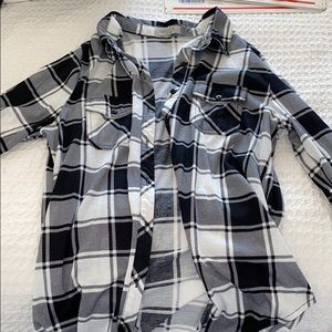black and white Flannel